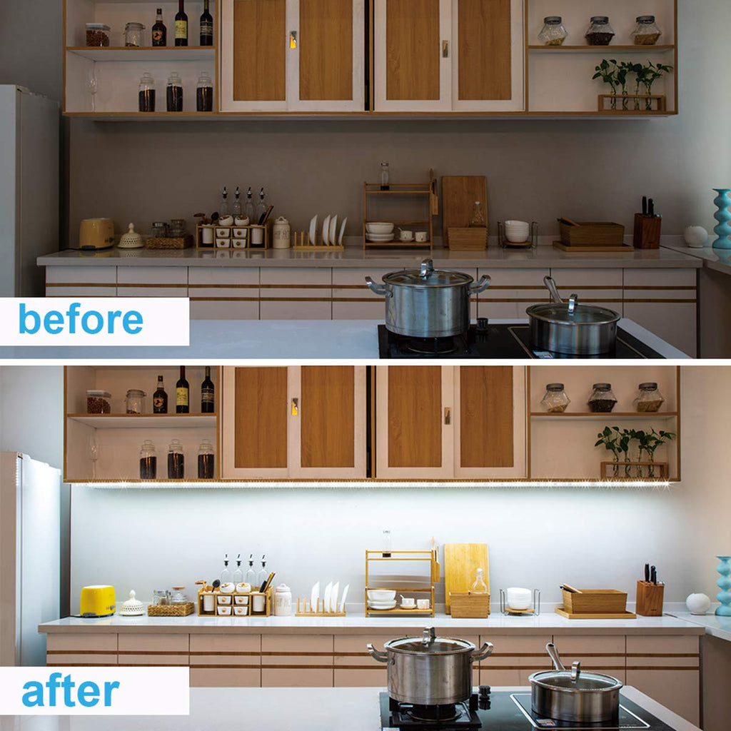 9.8ft Under Counter Light, Dimmable LED Cabinet Lighting with Remote