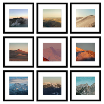 12x12 Picture Frame Set of 9, Gallery Wall Frame Set for Wall, Black
