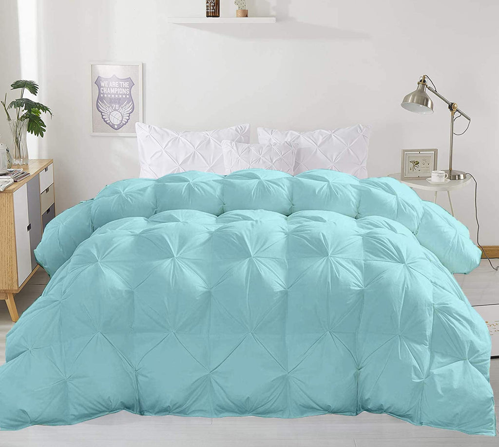 Decor Pinch Pleated Down Alternative Comforter California King Size 102 x 96 Inches 1pc Comforter & 4 pcs