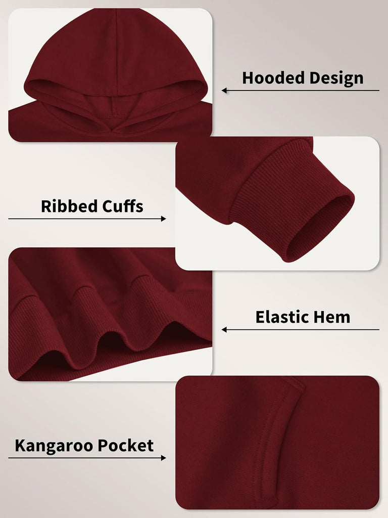 3 Pack Boys Fleece Hoodies Basic Pullover Sweatshirts for Teens