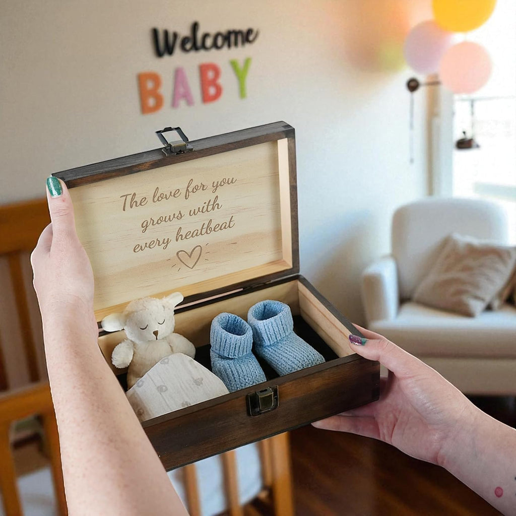 Welcome to the World Baby Memory Box, Engraved Newborn & Baby Shower Gift