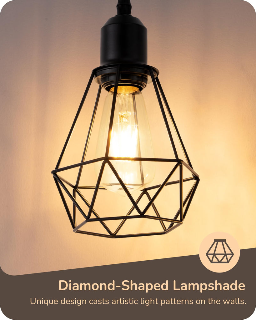 70IN Farmhouse Floor Lamps, Black Dimmable