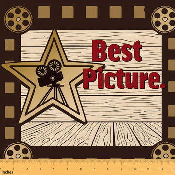 Film Fabric by The Yard Camera Soft Fabric Star Retro Film