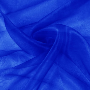 Royal Blue Sheer Organza Fabric by The Yard 60" Wide (2 Yards)