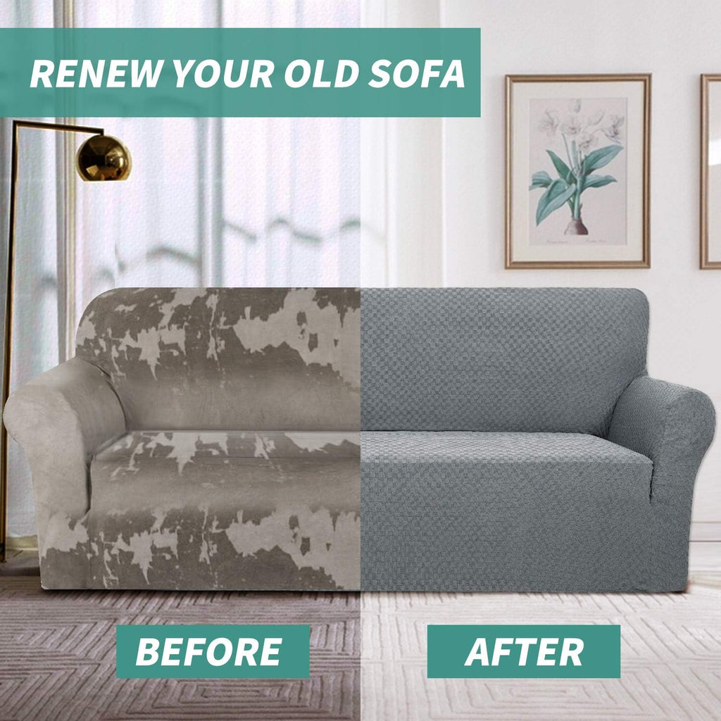 Couch Cover Latest Jacquard Design High Stretch Sofa Chair Covers, Pet Dog Cat Proof Armchair Slipcover Non Slip