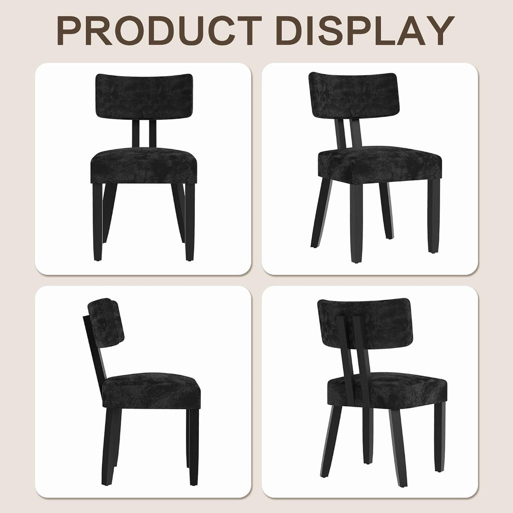 Mid Century Modern Dining Chairs,Velvet Farmhouse Upholstered Kitchen Chairs
