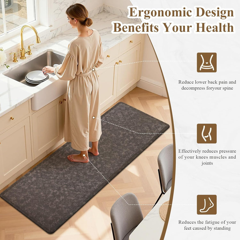 Anti Fatigue Kitchen Mats for Floor 20"x60", Cushioned Standing Mat | Non Slip Waterproof Kitchen Runner Rug, Heavy