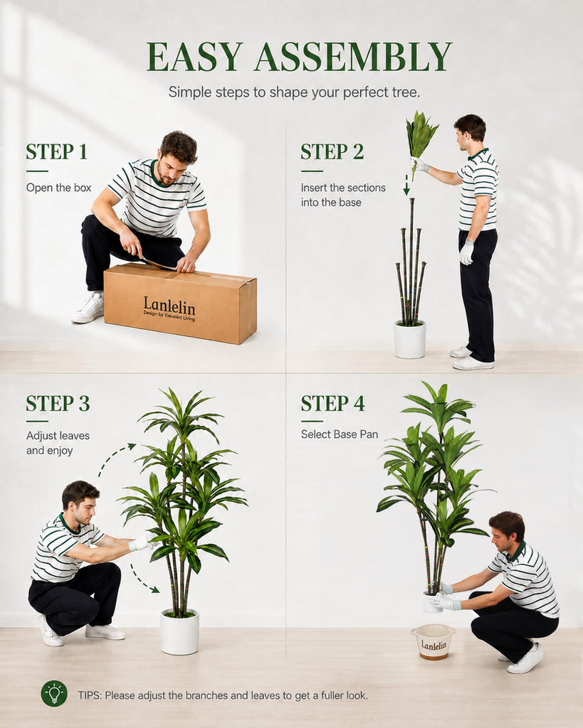 5FT Artificial Dracaena Plant, Tall Fake Plant for Indoors
