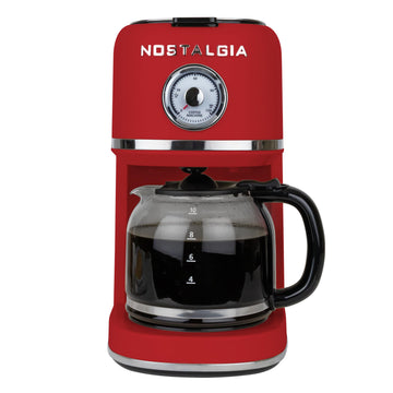 Classic Retro 10 Cup Coffee Maker, Red