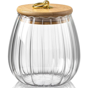 1600ml(54FL OZ) Glass Jar with Lid Large Glass Coffee Nuts Canister Airtight Storage Jar with Bamboo Lid Kitchen