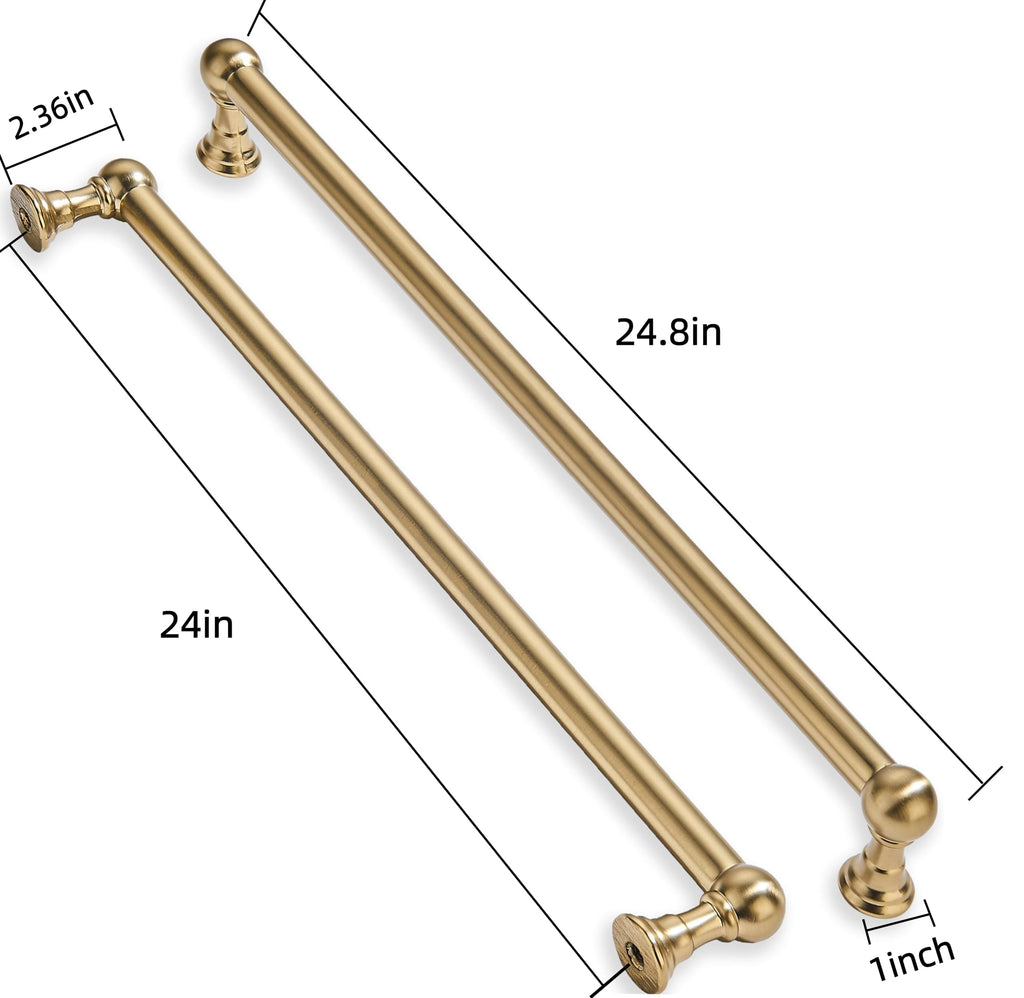 Appliance Handle Pull 24 Inch Hole Center Brushed Brass Cabinet Pulls Heavy Duty Solid Satin Gold Cabinet