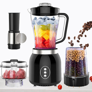 4-in-1 Kitchen Mixer, 800W Blender Food Processor & Grinder with 2 Speeds