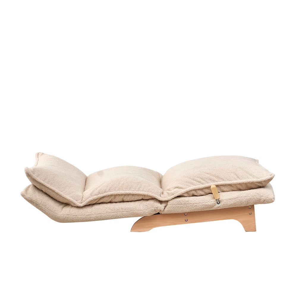 Floor Chair Single Lazy Sofa Leisure Balcony Reclining Japanese Tatami Adjustable Recliner with Ottoman, Indoor Use