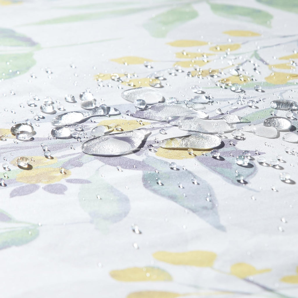 54x78 Inch Stall Shower Curtain, Sage Green Gray Yellow Watercolor Botanical Leaf Print Fabric Shower Curtains, 54"