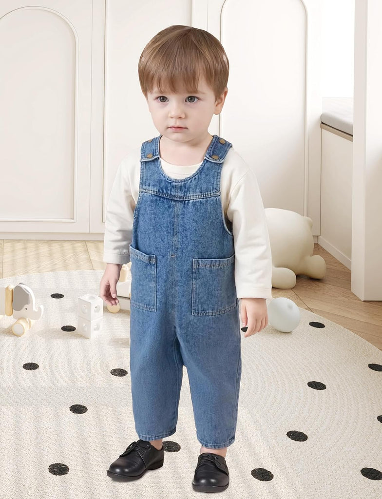 2025 Baby Denim Overall Toddler Soft Cute Workwear Bib Pants Jeans Jumpsuit Casual