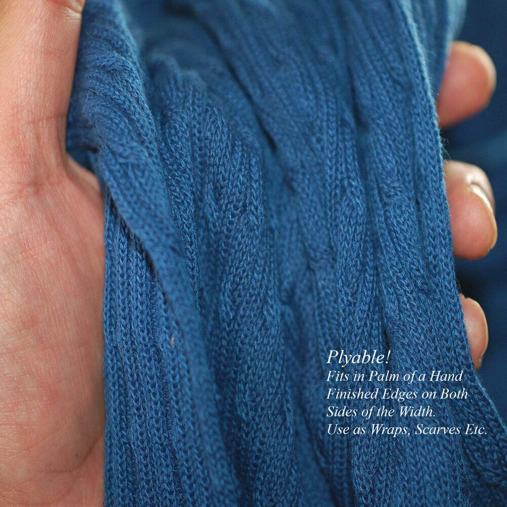 Cable Twist Knit Fabric, Selvedge Edge 14 Colours, Knitted Sweater Style Cotton Feel Material. Superb Cloth for