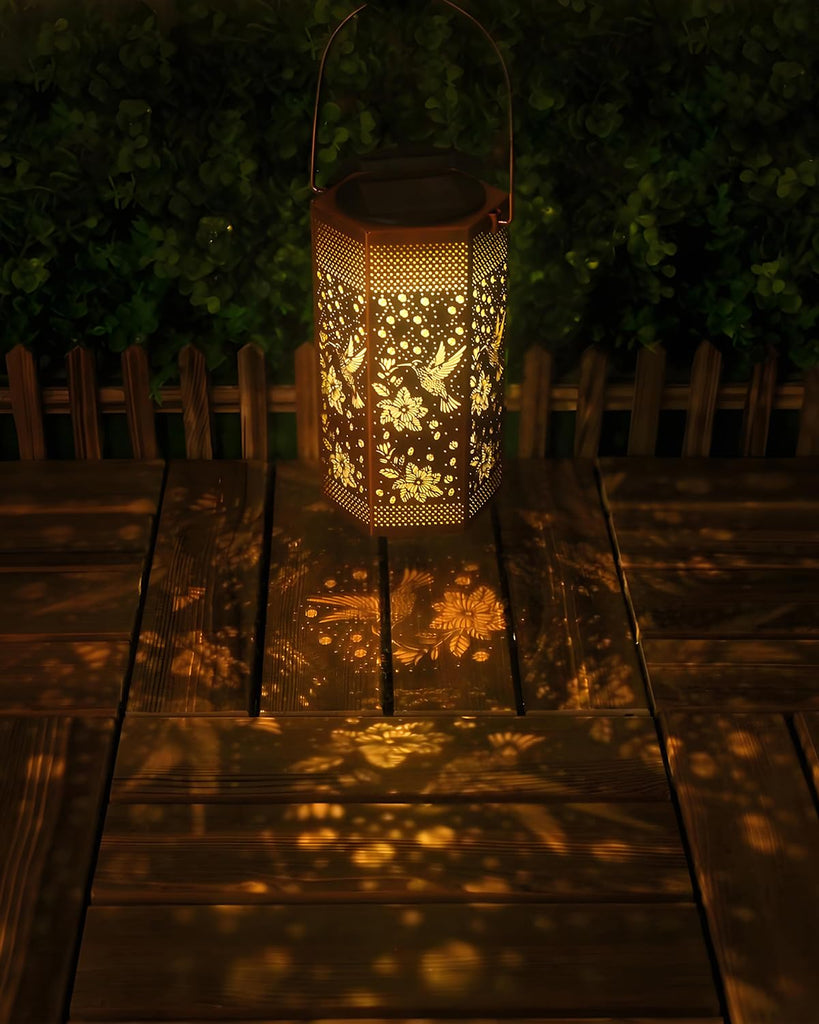 2 Pack Hummingbird Solar Lantern Outdoor Waterproof