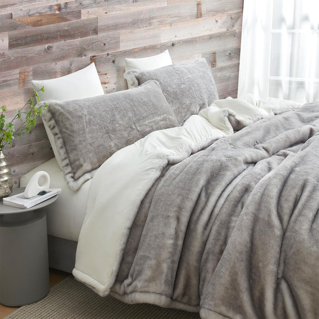 Fox in The Coconut Tree - Coma Inducer King Oversized Comforter Set | Frosty Gray Coconut. Experience Coma Worthy
