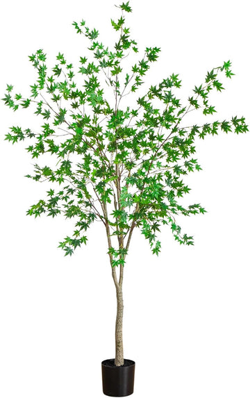 7ft Artificial Maple Tree - Indoor Fake Tree Decor - Lifelike Faux Tree Planter