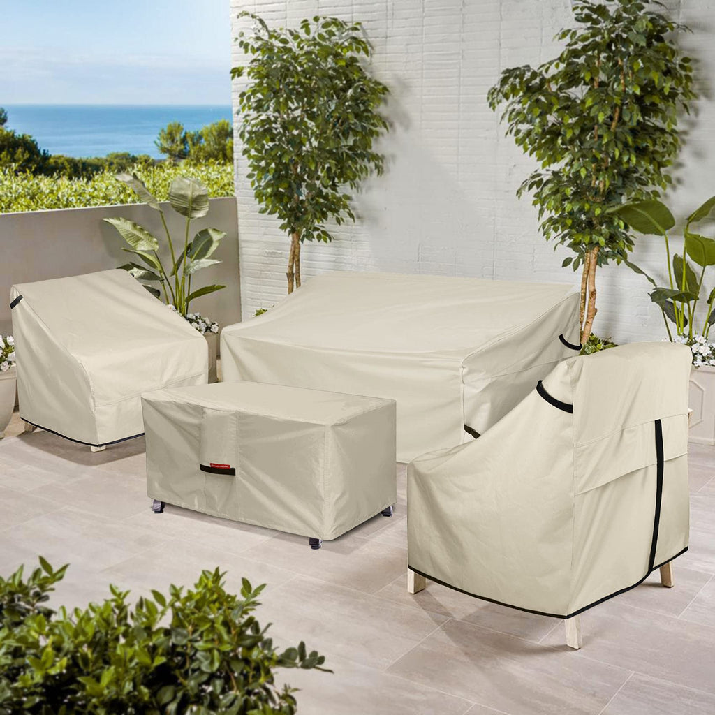 Rectangular Fire Pit Table Cover 52 x 34 inch, Beige