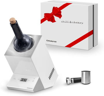Wine Chiller,Electric Wine Cooler Bucket for 750ml Vino or Some Champagne,Single Bottle Chiller for Poolside