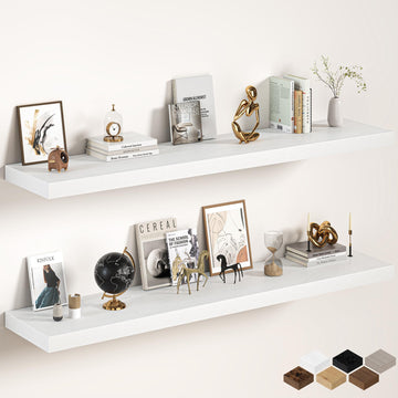 60 Inch Floating Shelves, 12 Inch Deep Wall Shelf, Deep Storage Shelves, Long Floating Shelf with Invisible Bracket