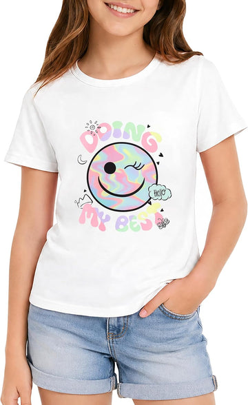 Girls Graphic Short Sleeve Crewneck T-Shirt