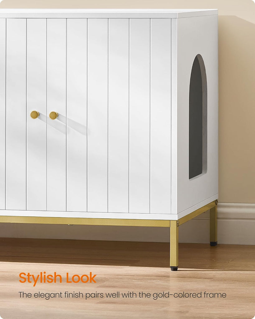 Double Cat Litter Box Enclosure, Double Room, Modern Style