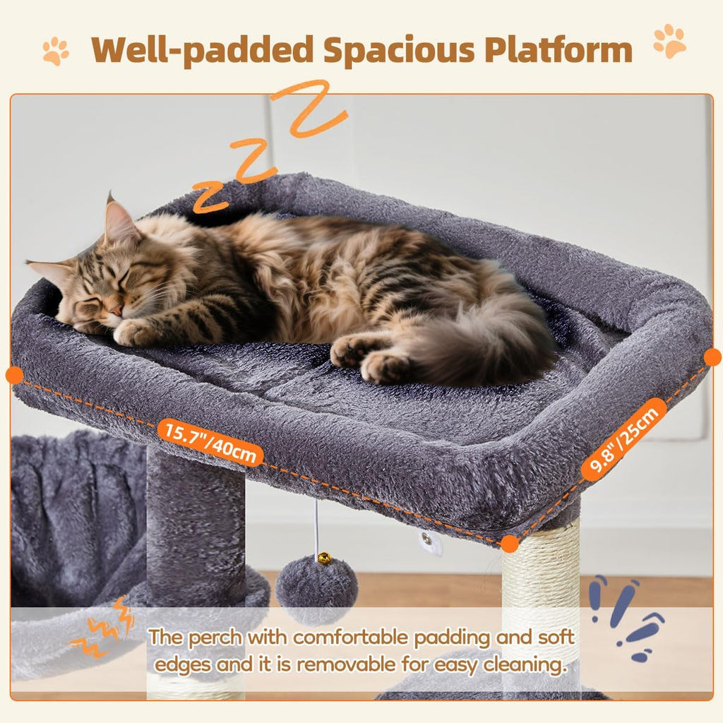 Cat Tree, 38.5In Cat Tower for Indoor Cats, Suitable for Kittens