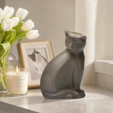 Pet Urns for Cats, Elegant Ceramics Keepsake for Pet Ashes