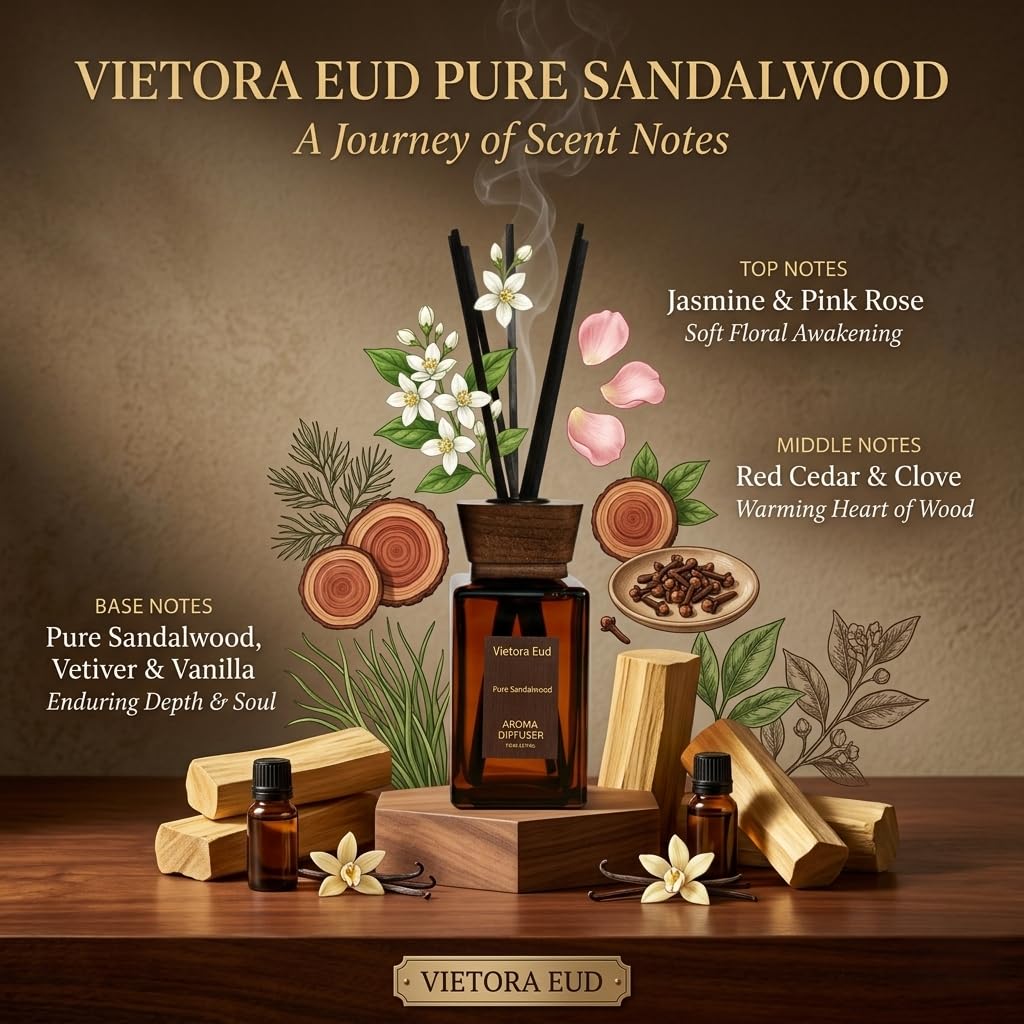 Sandalwood Reed Diffuser, 5.2 Fl Oz