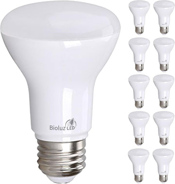 10 Pack BR20 LED Bulbs Indoor Flood Light R20 Dimmable High CRI 2700K Warm White, 50 Watt Equivalent Uses 7W, 540