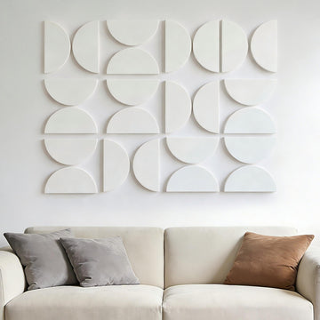 Half Circles 3D Wall Panels, Wall Decor Accents, Geometric Art, Large Wall Art, Landscape Home Decoration Modern and