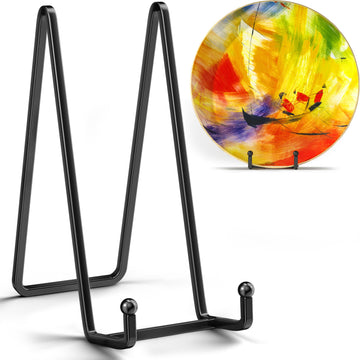 12 Inch Large Plate Stands for Display - Metal Picture Frame Easel Stands for Plates, Books, Platters, Plaques, Decor