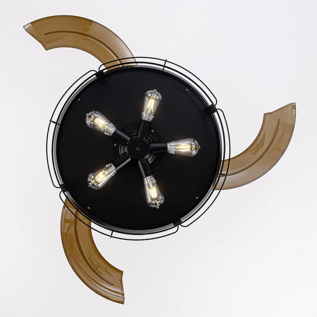 52" Retractable Ceiling Fans with Lights and Remote