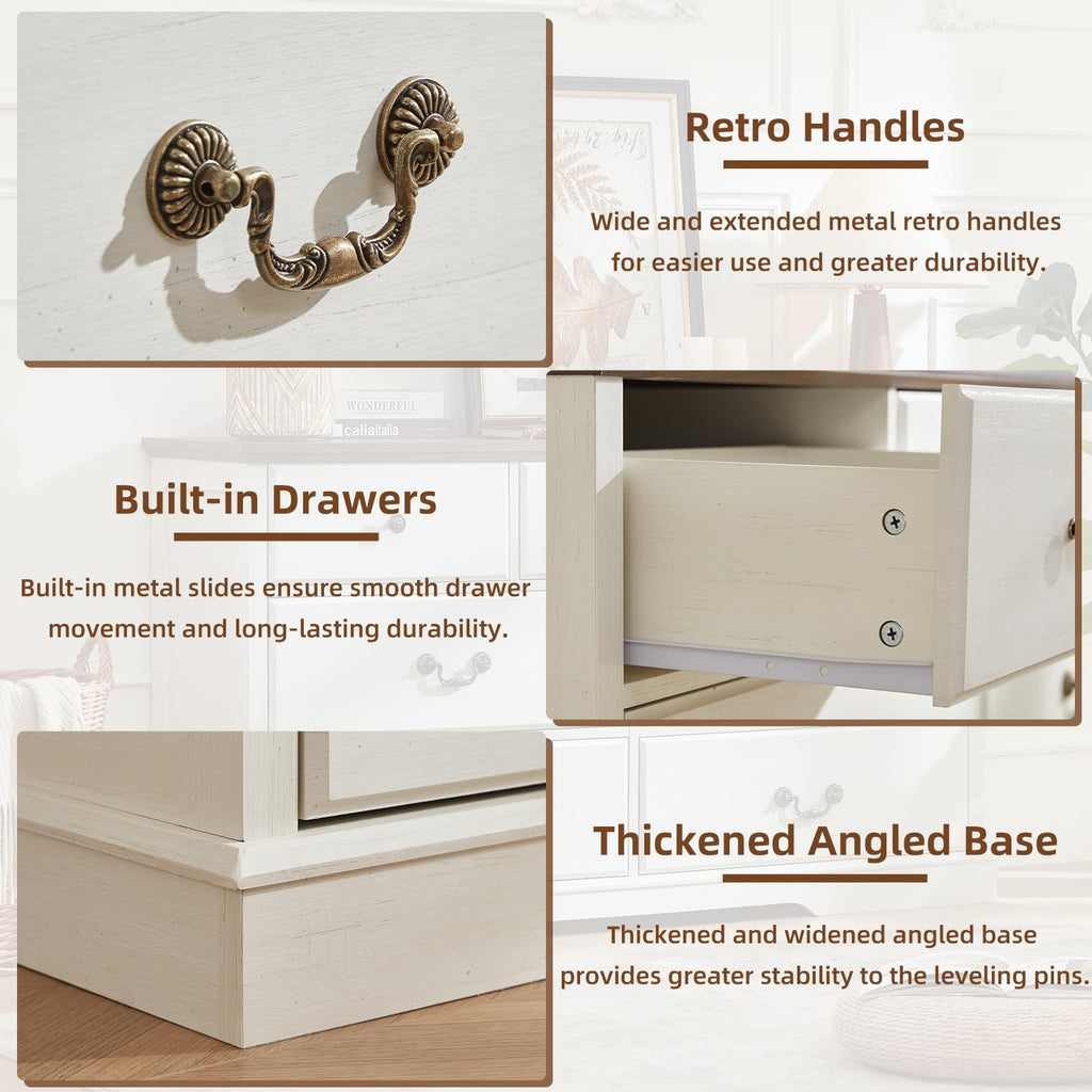 Farmhouse 7 Drawer White