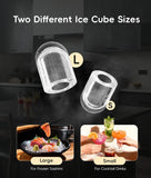 Portable Ice Makers Countertop, 8 Cubes in 6 Mins, 26lbs/Day, Bullet Ice Maker Machine with 2 Ice Sizes