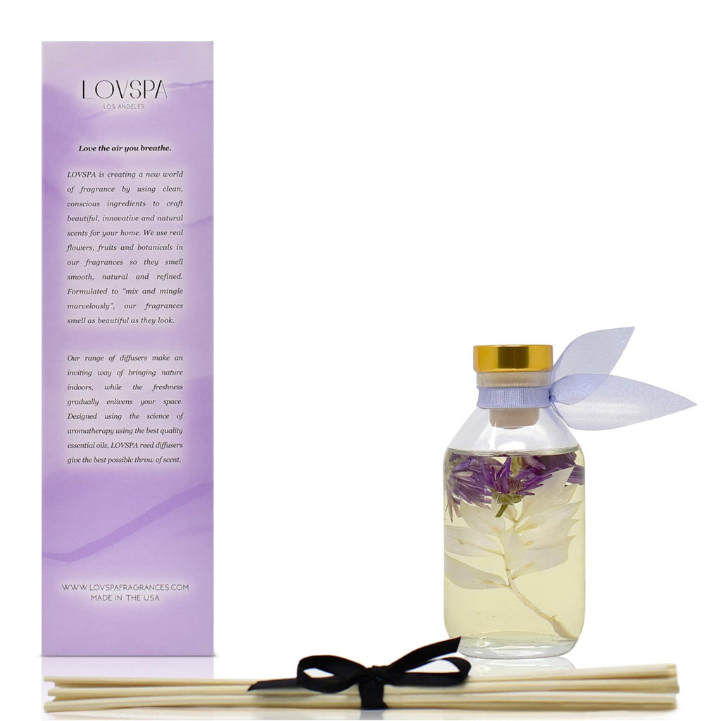 Reed Diffuser Set - Lavender Vanilla Scented Diffuser with Sticks