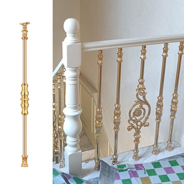 Steel Stair Baluster Posts, 180° Adjustable Metal Railing Stair Post, 35.4" Height Railing Spindles for Deck, Balcony