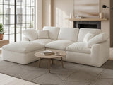 Cloud Sectional Couches for Living Room, 4 Seater Cloud Modular Couch, Boneless Comfy Sofa for Apartment