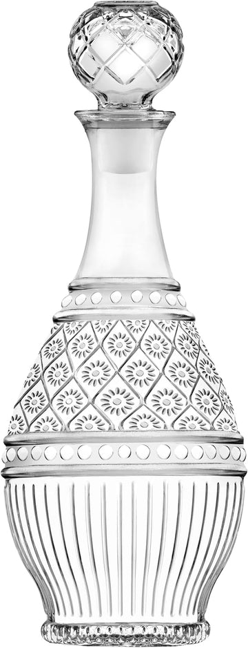 Wine Decanter, Wine Carafe, Vintage Decor Wine Bottle Decanter, Claro Collection, 28oz