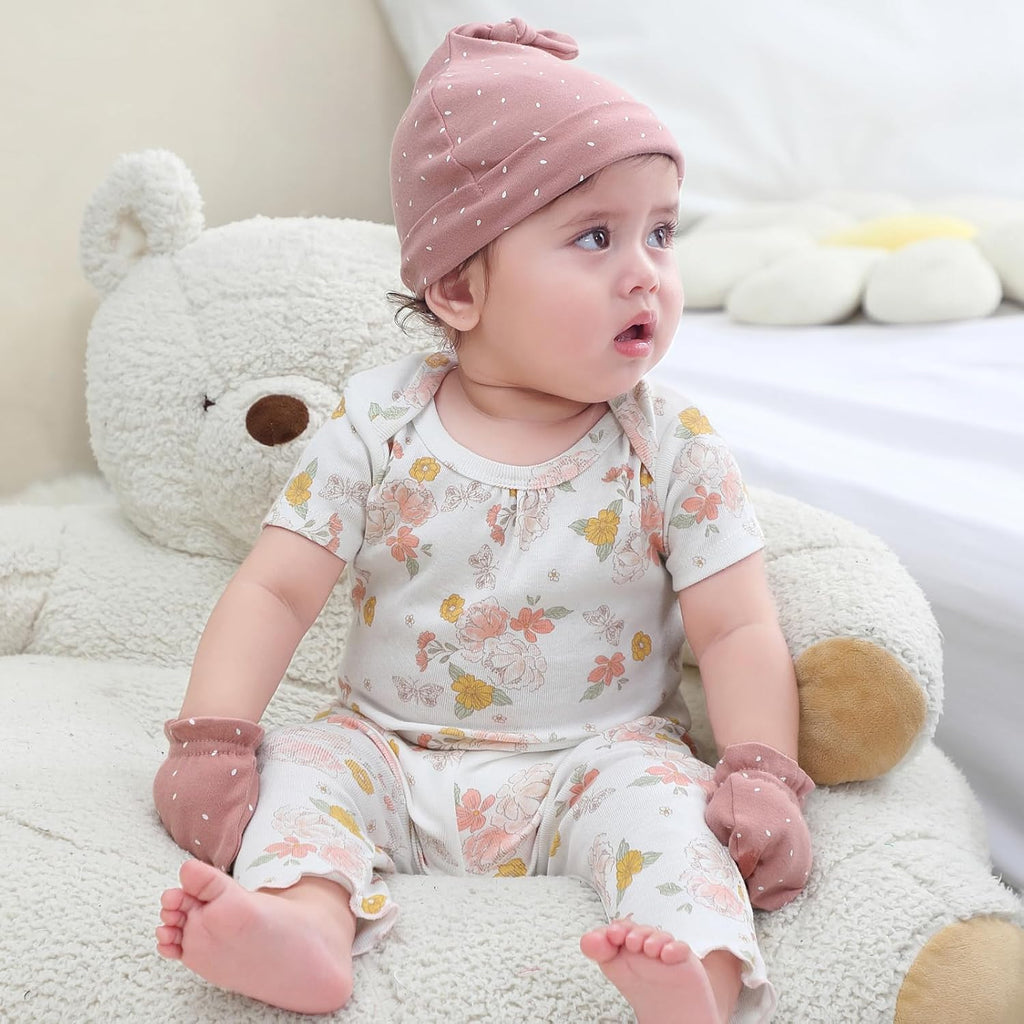 Baby Bodysuit and Pant Set Summer Ribbed Mix Match Infant Clothes