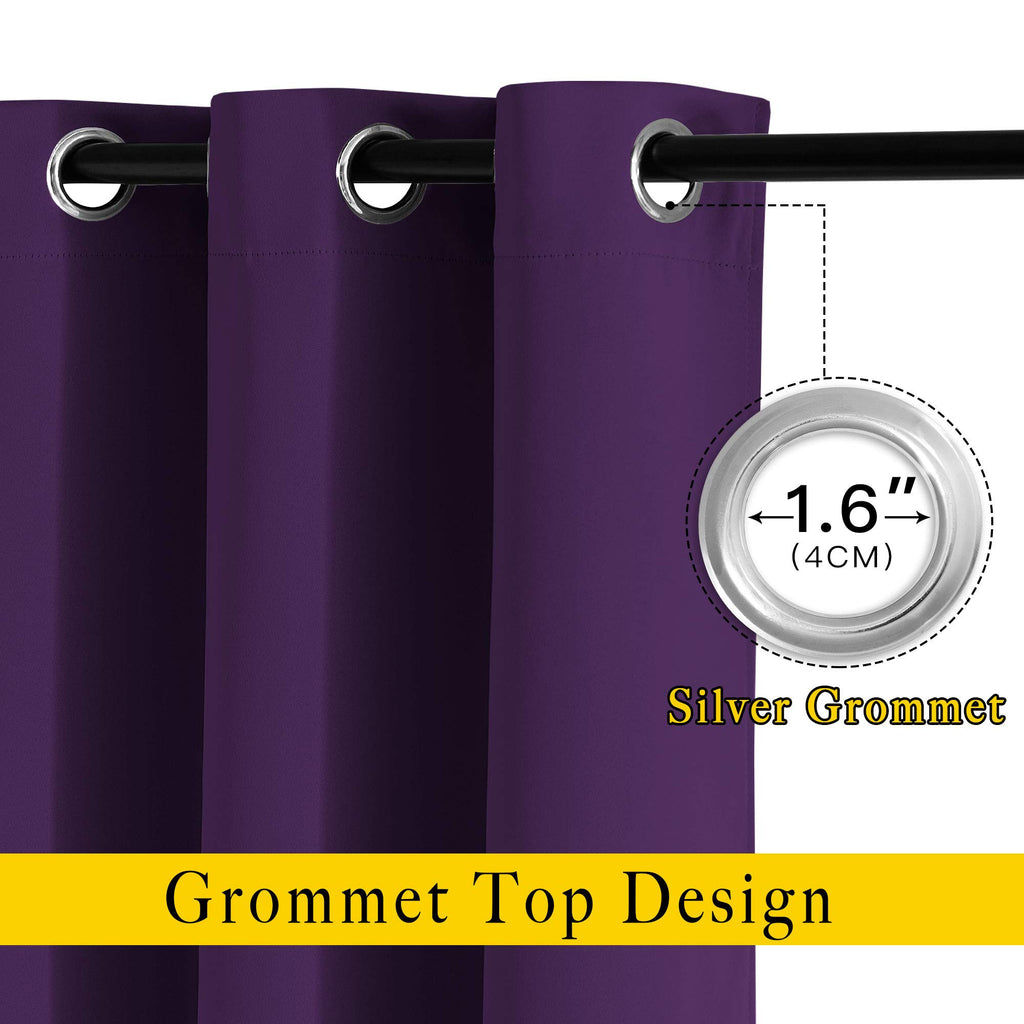 Blackout Curtains - Functional Blackout Drapes/Panels, Thermal Insulated, Privacy Assured (Set of 2, 52 x 54 inches