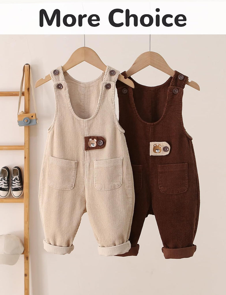 Baby Boys Girls Corduroy Overalls Romper Button Buttom Adjustable Suspender Corduroy Pants Clothing Outfit