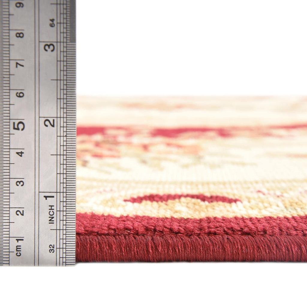 Chateau Rug - 12 Ft Runner Red Traditional Medallion Runner Rug - Elegant Old World Design s, Entryways, and