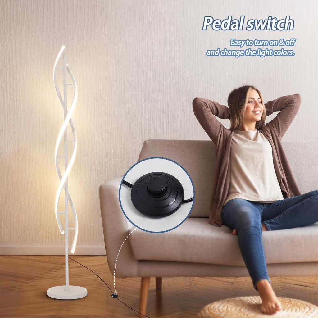 40W Modern Floor Lamp with Remote 60 inch Dimmable Floor Lamp Standing Lamp LED Floor Lamps Dining Rooms Home Offices