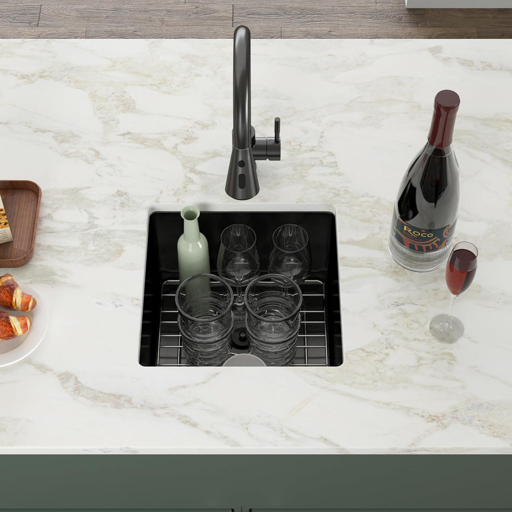 15 Inch Undermount Kitchen Sink Matte Black