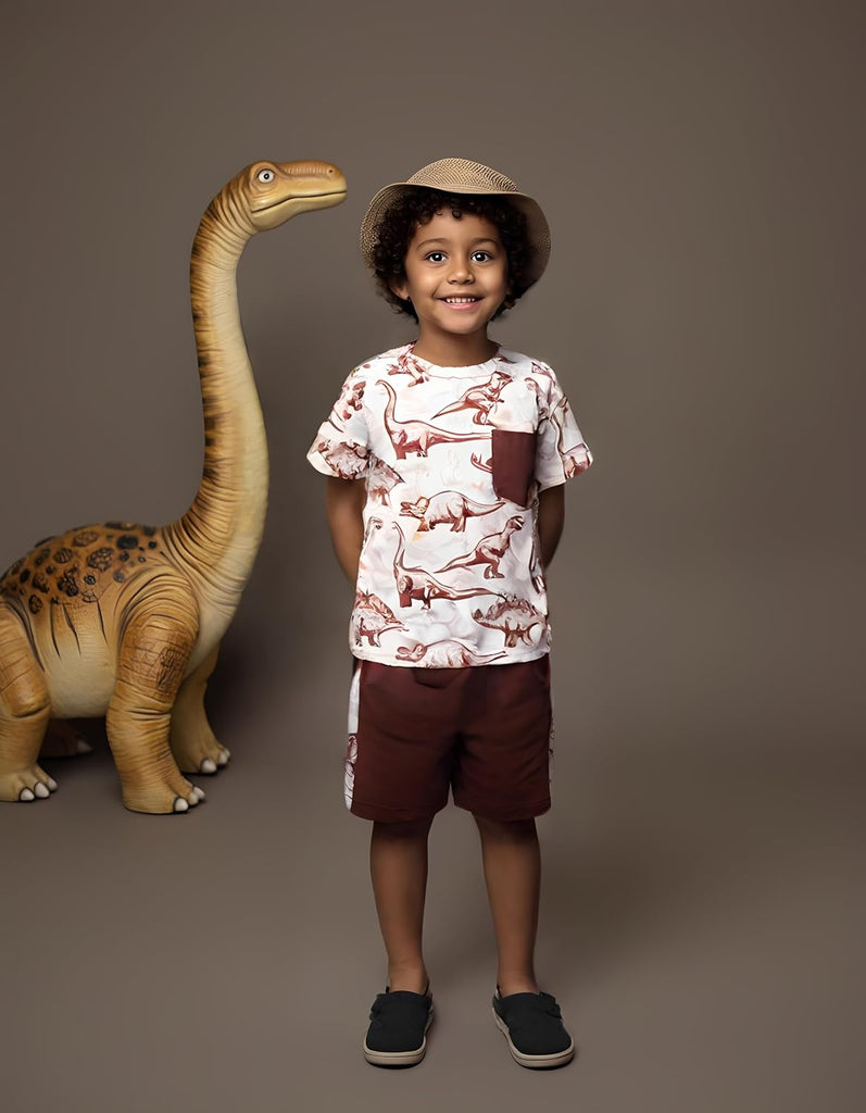 Toddler Baby Boy Outfits Shorts Sleeve Summer Beach Cocos T Shirts + Shorts Clothing Set