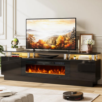 80" TV Stand, Large Entertainment Center & Media Console, Fits TVs up to 90", Storage Cabinet with Shelves, 36"