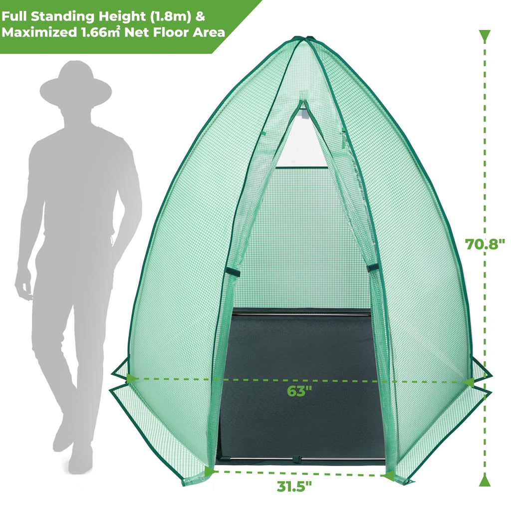 Portable Plant Protector from Animals, Greenhouse for Outsides with Durable PE Cover, Heavy Duty Green House with